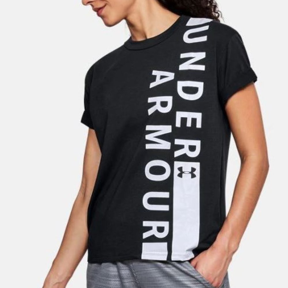 Under Armour Girlfriend Wordmark SS Tee - GREY